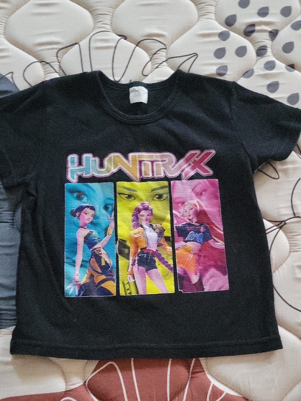 Black Girls' Graphic Tee featuring Colorful HuntRx Characters